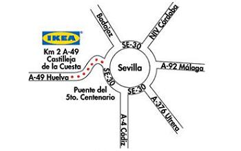 mapa Ikea Sevilla